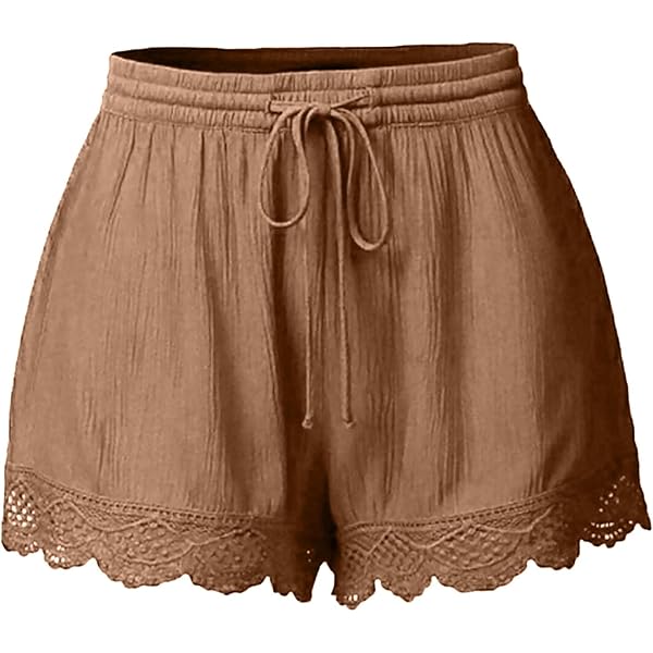 Plus Size Shorts Para Mujer En Amazon Cotton Linen Shorts For
