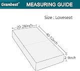 Granbest Premium Water-Repellent Sofa Seat Cushion Cover 2 Seater Light Grey view 6