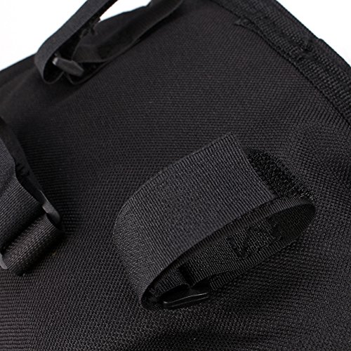 Sizet 3.5L Bicycle Cycling Basket Handlebar Bag with Sliver Grey Reflective Stripe Outdoor Mountain Road MTB Bike Handlebar Bag - Black - Thumbnail 4