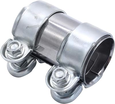 TAKPART Exhaust Clamp Pipe Connector Double Clamp Ø50 mm x95 mm