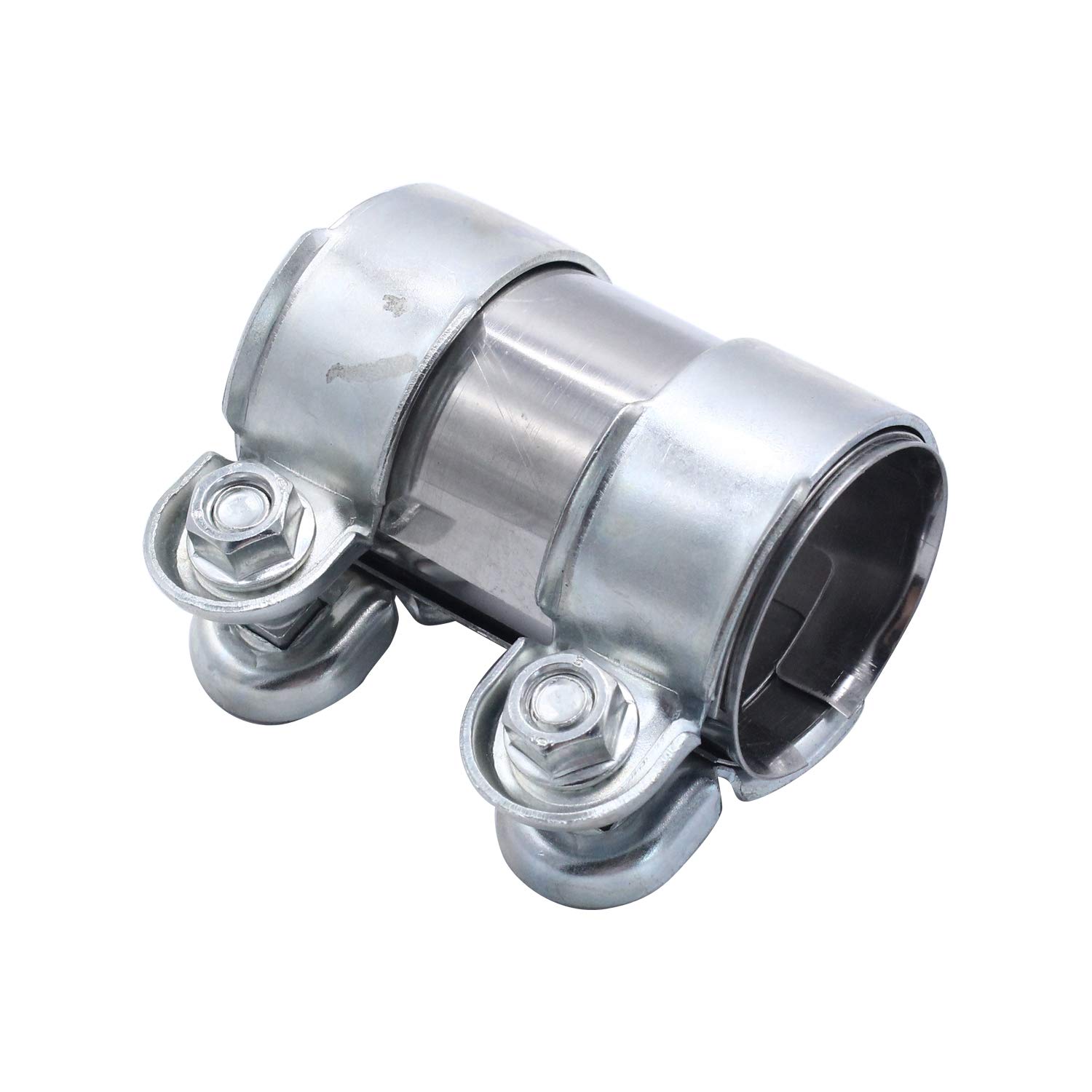 TAKPART Exhaust Clamp Pipe Connector Double Clamp Exhaust Pipe Clamp Ø 50 mm x95 mm — image 1