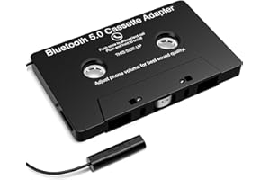 Mersoco Car Audio Cassette Player Adapters,Tape Player Bluetooth 5.0 Cassette Aux Adapter, Stereo Two-Channel Tape Audio Adapter, Suitable for Mobile Phones, MP3 Players, Tablet Computers
