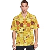 visesunny Modern Men's Hawaiian Shirt Short Sleeve Casual Button Down Tropical Summer Beach Aloha Shirts Unisex S-XXXL