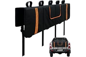 Tailgate Bike Pad 32.7x53.1 Oxford Cloth Tailgate Pad for Mountain Bikes with Reflective Strips & Tool Pocket Fits 5 Bikes Bi
