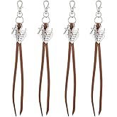 BENECREAT 4 Pcs Heart Horse Saddle Carved Pendant Tassel Equestrian Jewelry Horse Riding Accessory, Saddle Riding Charms for Horse Lovers Gifts