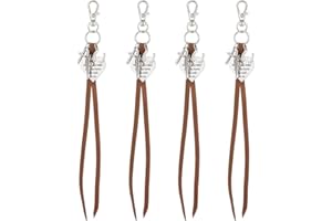 BENECREAT 4 Pcs Heart Horse Saddle Carved Pendant Tassel Equestrian Jewelry Horse Riding Accessory, Saddle Riding Charms for 