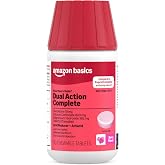 Amazon Basics Dual Action Complete, Chewable Acid Reducer Plus Antacid Tablets, Berry Flavor, Heartburn Medicine, Acid Indigestion Relief, 50 Count (Previously Care)