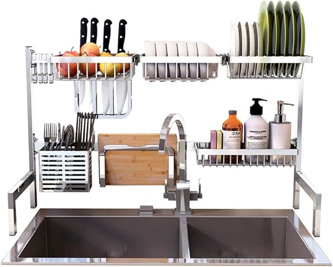 ACZZ Rack de platos profesional sobre el fregadero, Rack de platos