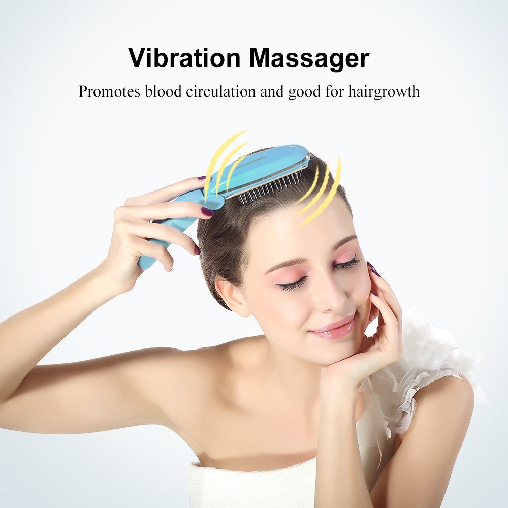 TOUCHBeauty Detangling Hair Brush Foldable Magic Hair Styling Comb for Women Vibration Scalp Massagers Hair Detangler Brush Anti-static built-in Mirror, Perfect Hair Scalp Treatments AS-1178