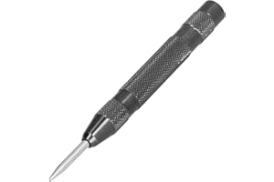 Hyuduo Automatic Center Punch with Hardened Steel Metal, Universal Tool for Machinists and Carpenters with Adjustable Knurled