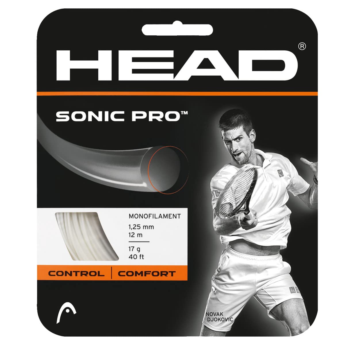 HEAD Set Sonic PRO, Tennis Racket Unisex Adult, unisex adult, 281028-17 WH, white, 17
