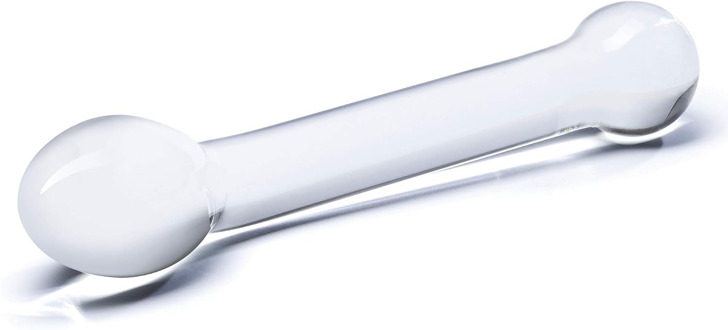 Glas Slimline G-Spot Dildo, Transparent, 8-Inch - Image 4