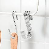 DONQL 20pcs Silver S-Shaped Hanging Hooks, 2.36in Heavy Duty Stainless Steel view 6