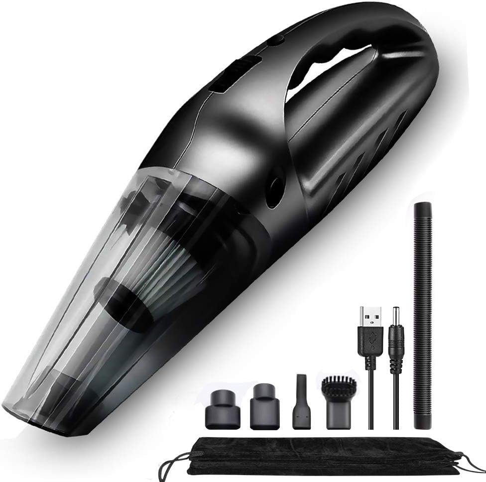DOBEEHandheld Car Vacuum Cleaner Cordless DC 12V 120W Hand Held Mini Car Cordless Vacuum Cleaner Wet/Dry Rechargeable 6000PA Strong Suction Auto Vacuums with Carry Holder,HEAP Filter&Quick Charge
