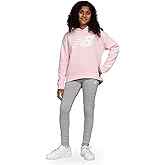 New Balance Girls Athletic 2 Piece – Pullover Hoodie & Fleece-Lined Leggings Sweatsuit Set, Soft Performance Activewear