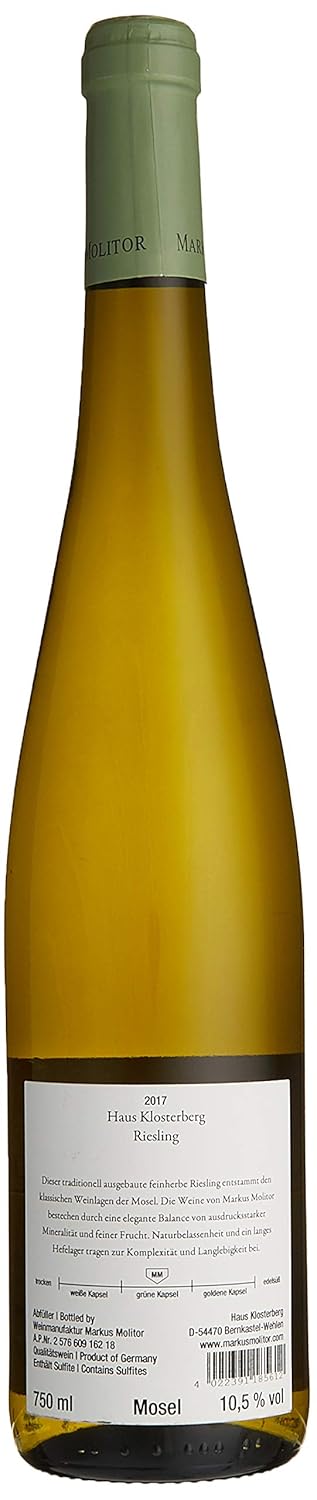 Markus Molitor Haus Klosterberg Riesling Qba Feinherb 2017 3 X