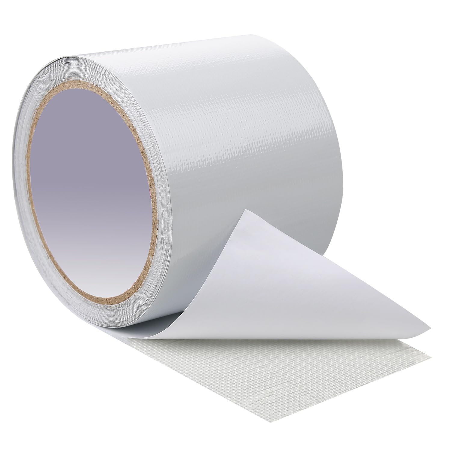 Hosifiy PVC Tarpaulin Tape, 8m x 8cm PVC Tarpaulin Repair Tape for PVC Coated Parasol, Truck Tarpaulin, Nylon, Tent, Awning Fabric White