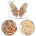 EVER FAITH Women's Austrian Crystal Butterfly Brooch Topaz-Color Gold-Tone