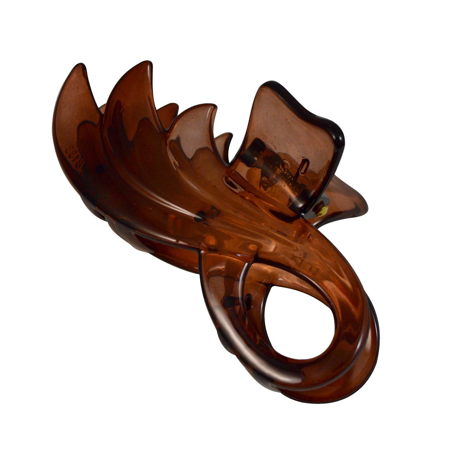 Buy Sarah Elegant CoffeeBrown Acrylic/Plastic Medium Hair Claw Clutcher for Girls/Women at