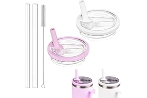 TianHengYi 30 OZ Tumbler Lid Replacement Compatible with Stanley Quencher, 2 Pack Spill Proof Flip Straw Lids, Leakproof Top 