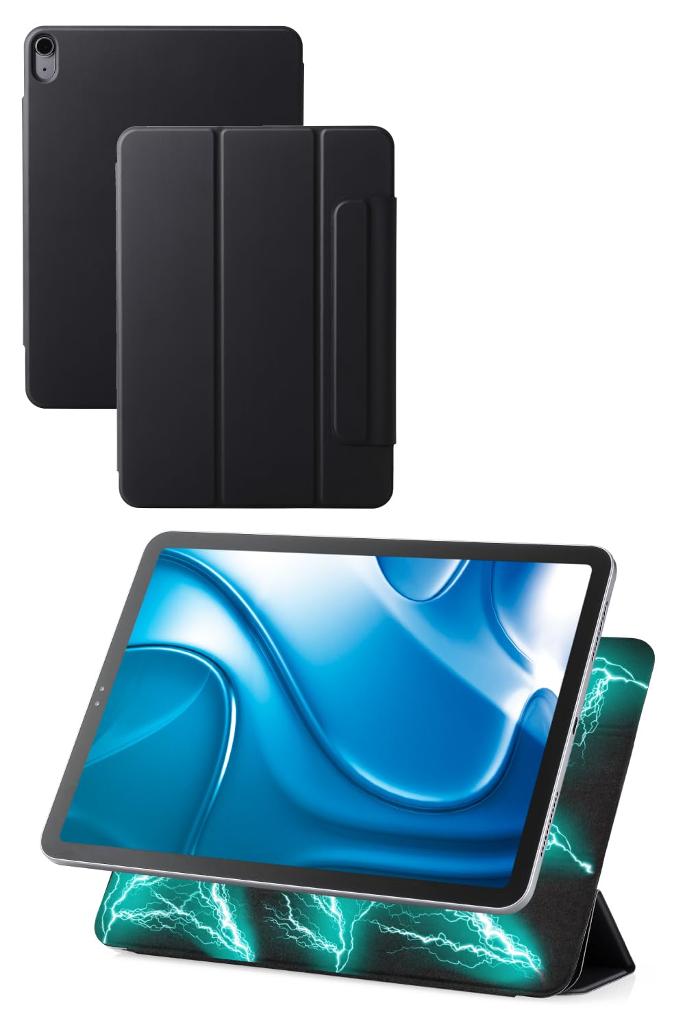 エレコム iPad Air 11インチ M2 10.9インチ 第5世代 第4世代 軽量 スリム マグネット吸着 2つの角度調節可能 Apple Pencil収納時ペアリング・ワイヤレス充電対応 オートスリープウェイク対応 ブラックの商品画像