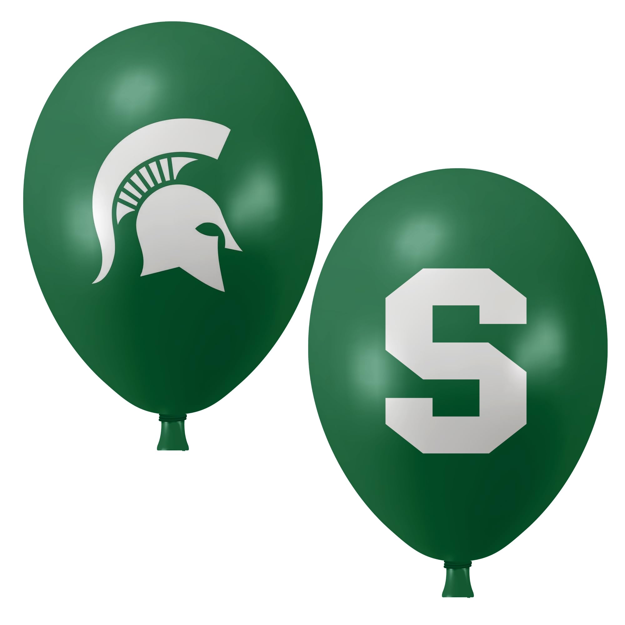 Photo 1 of Michigan State Spartans Balloons 10 Pack 11" Official Licensed Logos, Helium Quality Latex Balloons, Perfect for College Football Team Celebration, Decorated Front and Back by Westrick