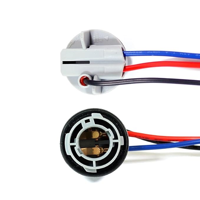 2 Pack Light Bulb Extension Replacement Socket Bay15D 1157 Lamp Holder