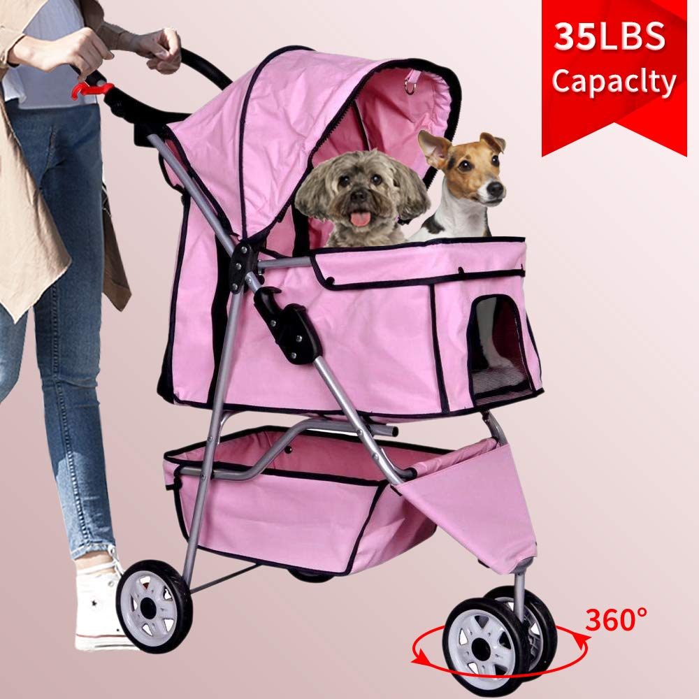 Amazon.com : Bigacc 3 Wheels Pet Stroller Dog Stroller for Dog Cat ...