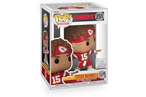 Epic Collectibles Football: KC Chiefs - Patrick Mahomes with Red Headband Vinyl Figure Bundle with Compatible Funko Pop Box Protector