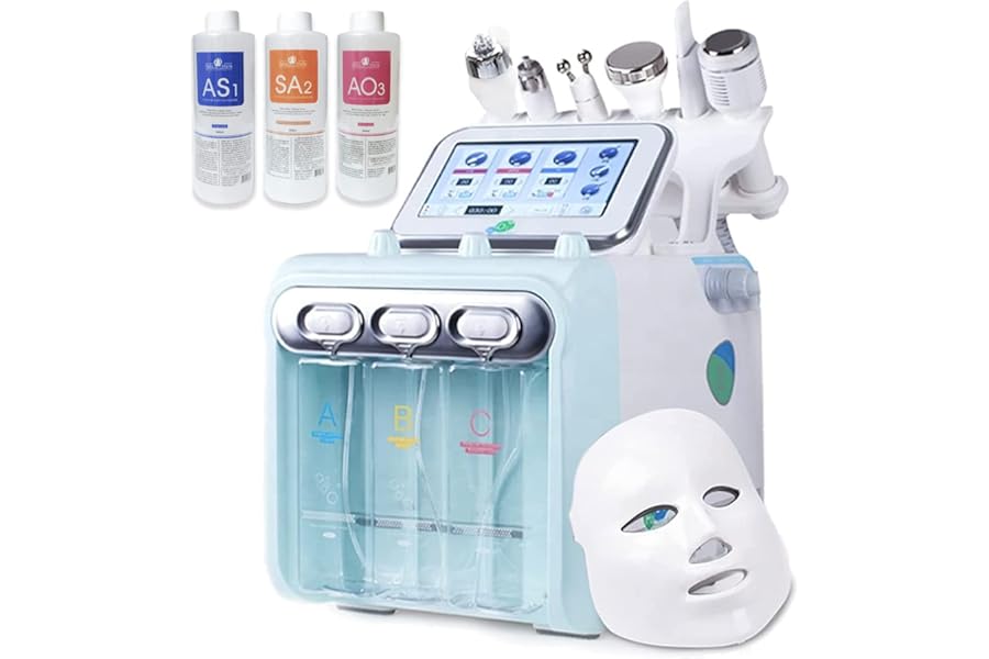 BRÜUN Facial Care Machine – A 7 in 1 Multifunctional Face Care Device for Skin Moisturizing – A Vacuum Cleaning Jet for Home and Beauty Salon