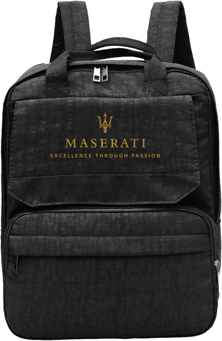 Travel Backpack Maserati Excellence Through Passion Racing Sport Supercar Gym Hiking Daypack College Laptop And Notebook Bag For Women & Men