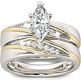 Jeulia Wedding Rings Engagement Rings for Women Anniversary Promise Ring Bridal Sets 925 Sterling Silver with 1.6 ct Primary Stone+ 0.32 ct Side Stone