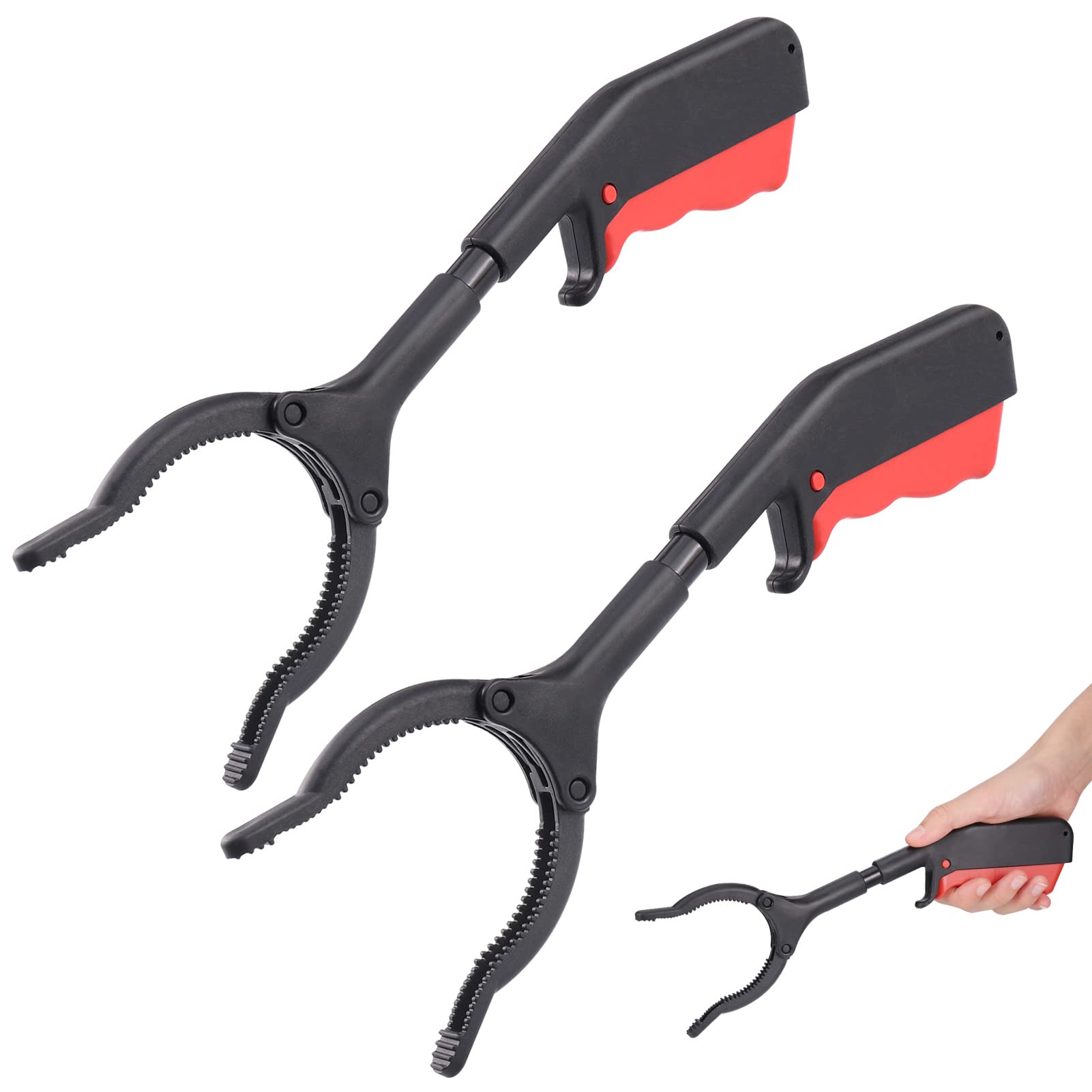 Hejo 2PCS Short Litter Pickers, 11.8 inches Litter Pickers for Adults and Kids, Grabber Stick Helping Hand Grabbers for Disabled, Multiuse Grabber Bring Convenient to Daily Life
