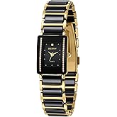 BERNY Gold Watches for Women Vintage Luxury Ladies Wristwatch with Fashion Ceramic Band Waterproof Quartz Dainty Womens Bracelet Watch
