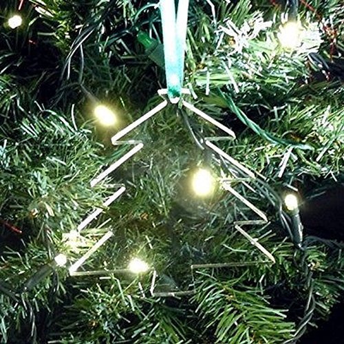 Super Cool Creations Christmas Tree Clear Christmas Tree Decorations - Pack of 10