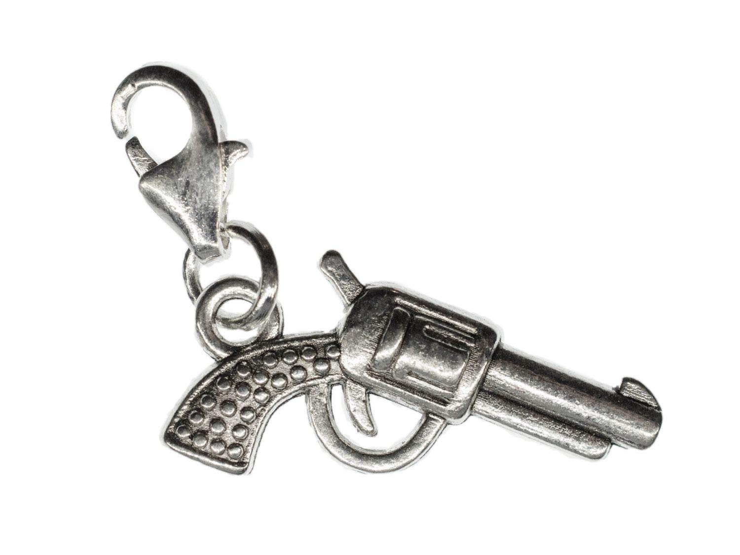 Miniblings Gun Charm Pendant Bracelet Wristlet Western Colts Revolver Cowgirl