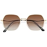 SOJOS Retro Hexagon Square Polarized Sunglasses for Women Men Vintage Hexagonal Polygon Shades SJ1101