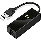 EAS USB2.0 External 56K V.92 Dial Up Usb Data/Fax Modem with RJ11 Cable for Windows 7/8 & Mac OS 10.9 to 10.10