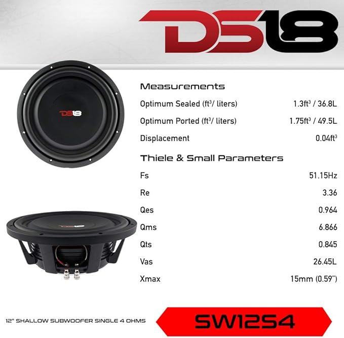 ds18 shallow subwoofer 12