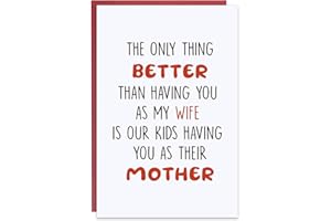 ITHMAHCO Mothers Day Gifts For Wife, Mothers Day Gift From Husband, Mothers Day Gift Card, Best Mom Ever Gifts, Mothers Day Card For Wife, Gifts For Wife, Mom, Mothers Day Cards For Mom, Funny Mothers Day Card