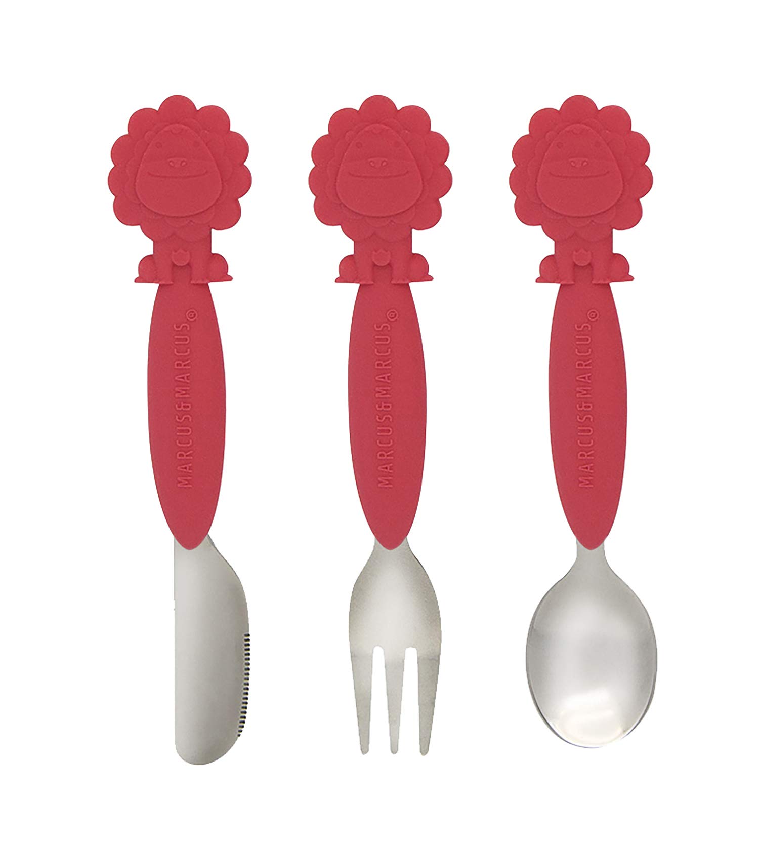Toddler Utensils Set, Self Feeding Baby Spoons Forks and Knife, Kid-Safe Knife Edge Design, Toddler Cutlery 3 Years+