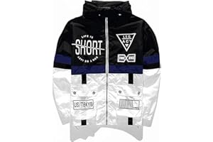 AITFINEISM Men's Lightweight Windbreaker Jacket Casual Zip Up Jackets With Hooded