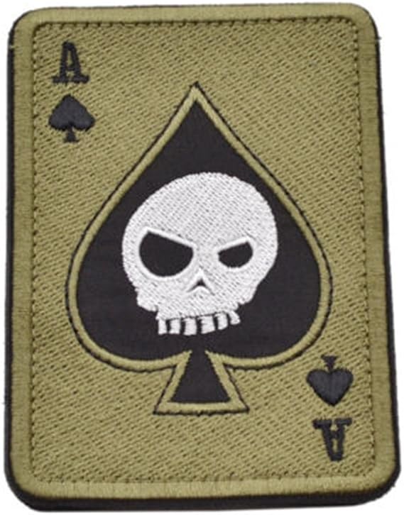 Aquiver Ace Of Spades Grim Reaper Death Card Tactical Patch Amazon.co.uk Kitchen & Home
