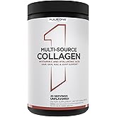 Rule 1 Multi-Source Collagen Powder - Bovine, Chicken, Fish & Eggshell Collagen Sources + Hyaluronic Acid & Vitamin C for Hair, Skin, & Nail Support (25 Servings, Unflavored)