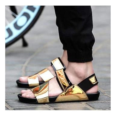 mens gold sandals