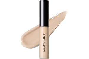 THESAEM Cover Perfection Tip Concealer 0.2 fl.oz. - 1.25 Light Beige Warm Beige for Light Skin Tones 20-21 - High Coverage Long Lasting Concealer - Korean Makeup for Dark Circles & Blemishes