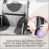 Staveley Wheelchair Bag Purple | Wheelchair Backpack Back of Chair view 4
