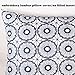 Slow Cow Linen Embroidered Lumbar Cushion Cover Pillowcase Geometric Pattern Designs Rectangular Throw Pillow Cover 12 x 20 Inches Navy Blue