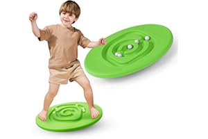 MOCUTEEN Kids Maze Balance Board - Wobble Trainer for Ski Surf Snowboard, Non-Slip Sensory Rocker Ages 3-12, Core Therapy & Skate Prep