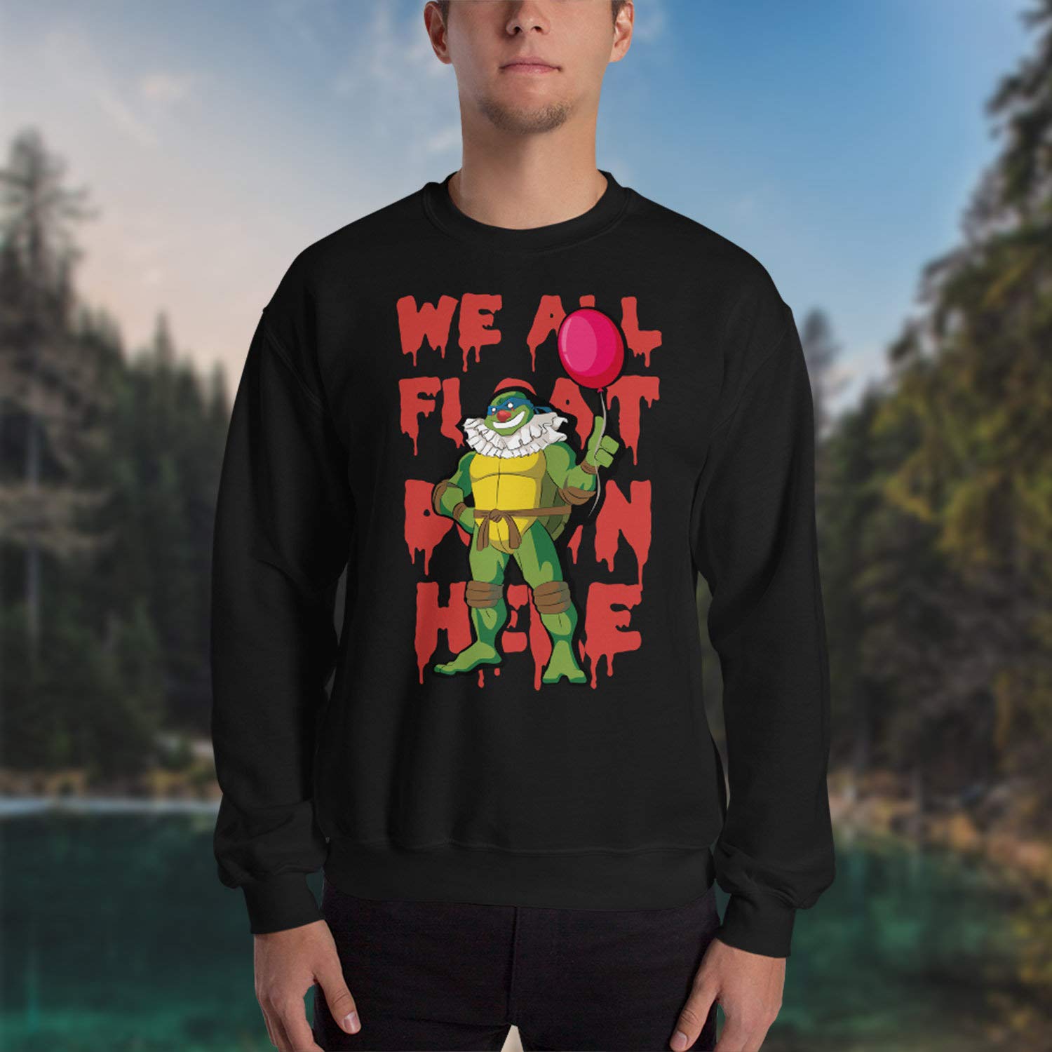 Ninja Turtle Sweatshirt, Horror Movie, Pennywise Sweatshirt, Stephen King It, Halloween, Hocus Pocus, We All Float Down Here, Horror Novel